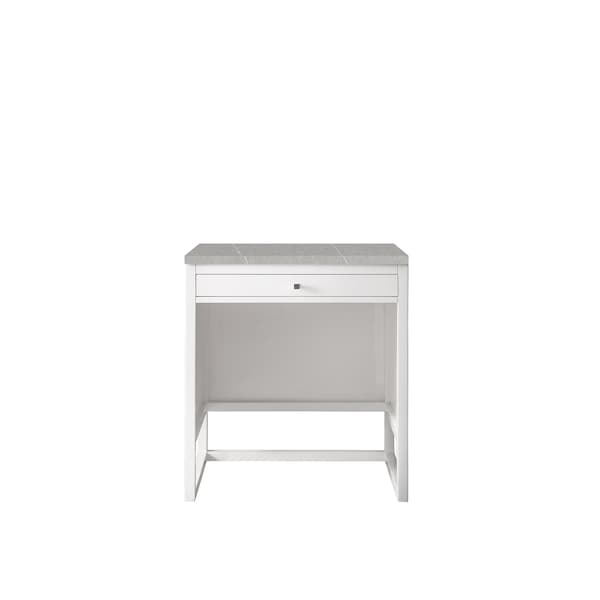 James Martin Vanities Athens 30in Countertop Unit, Glossy White w/ 3 CM Eternal Serena Top E645-DU30-GW-3ESR - main